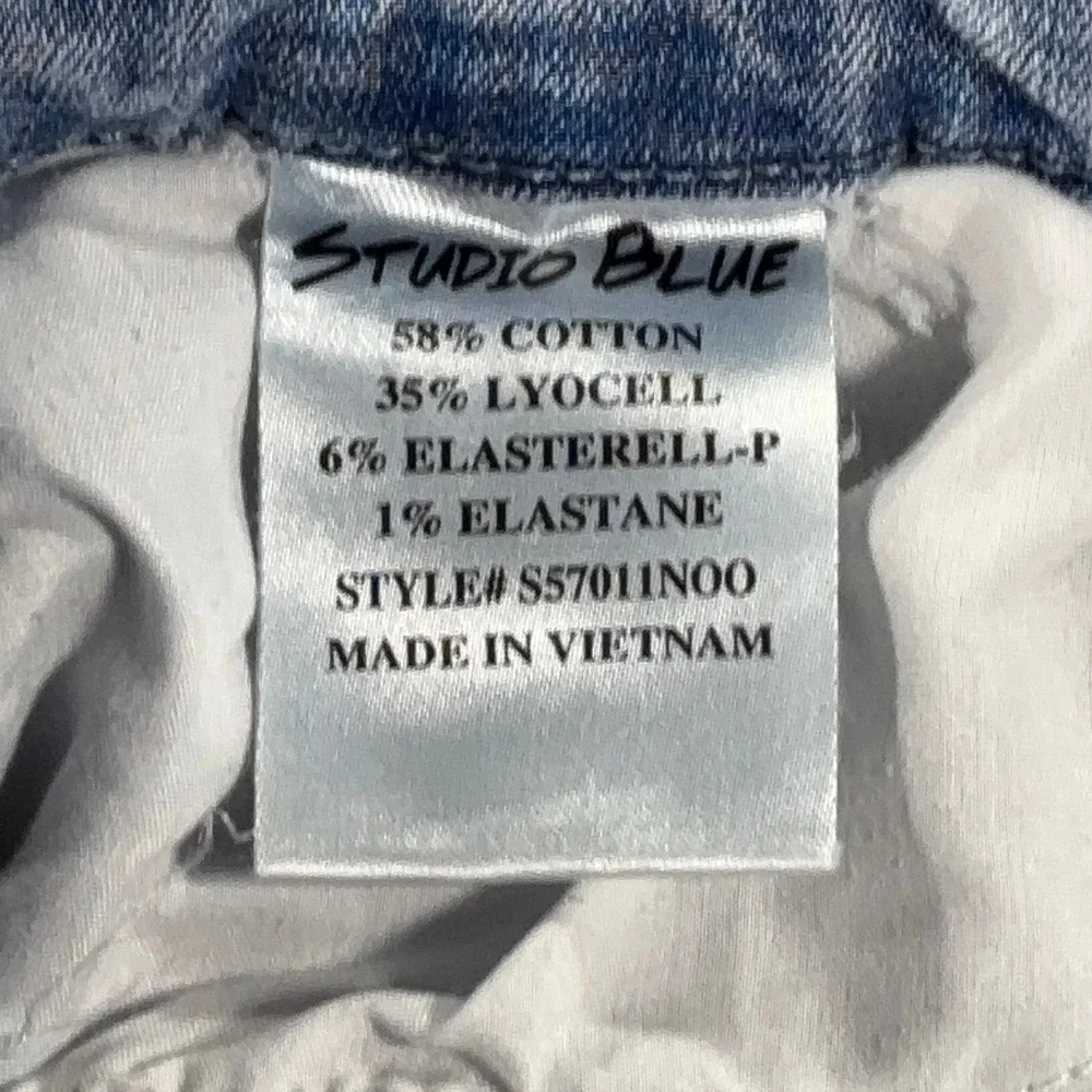 Studio Blue Skinny Jeans Womens 29 Light Wash Distressed S57011NOO